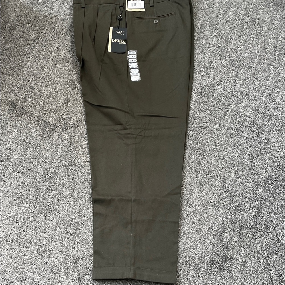 Natural Issue Men's Dark Green Executive Casual/Dress Khakis